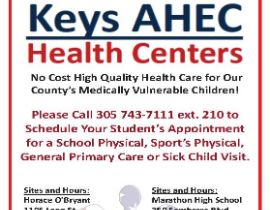  Keys AHEC - for your free medical and dental care needs.